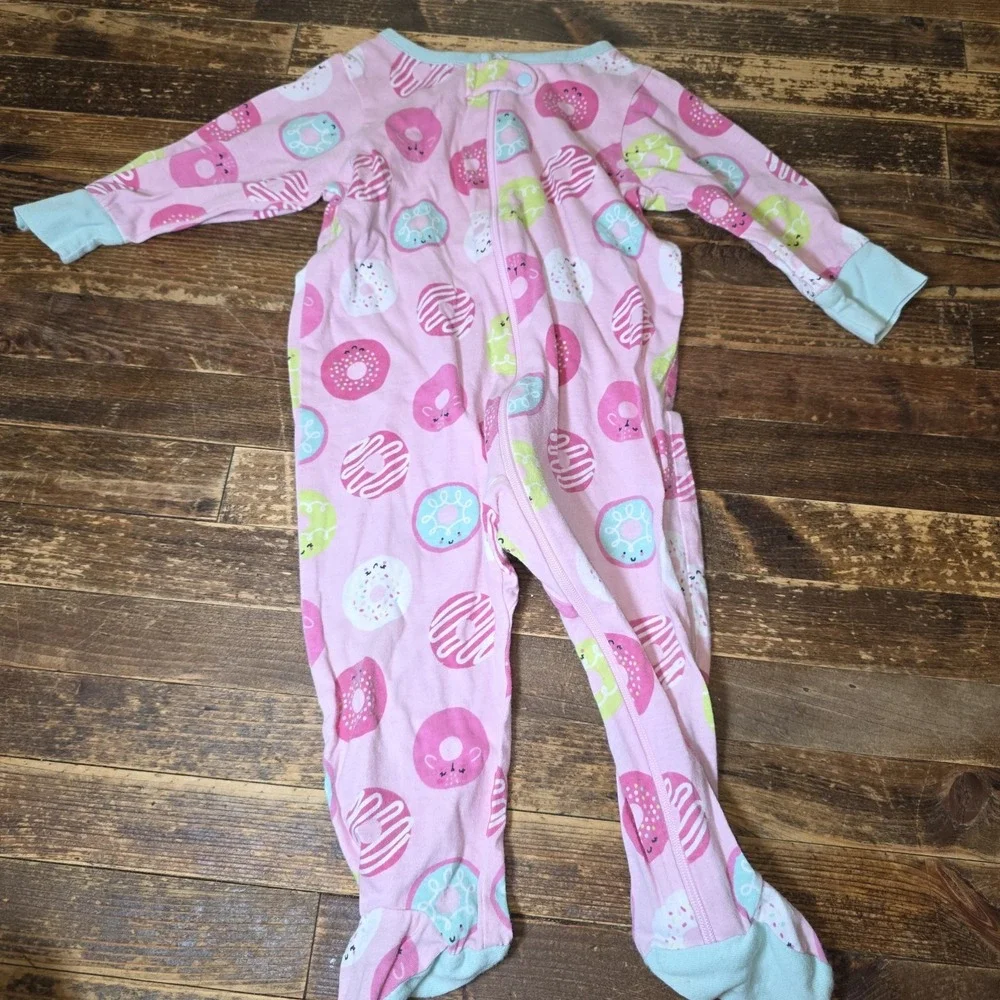 5 Baby Girl 6-9 months Footed Zip Up One Piece Sleeper Pajama Lot  Bundle Infant